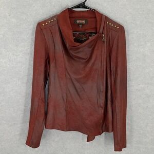 Shyanne Faux Leather Moto Jacket Womens S Embroidered Floral Studded‎ Rodeo